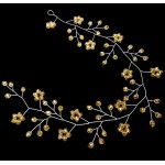 Accesoriu modern pentru decor par WED45CC Argintiu cu cristale Sampanie de 35cm Accesoriu modern pentru decor par WED45CC Argintiu cu cristale Sampanie de 35cm